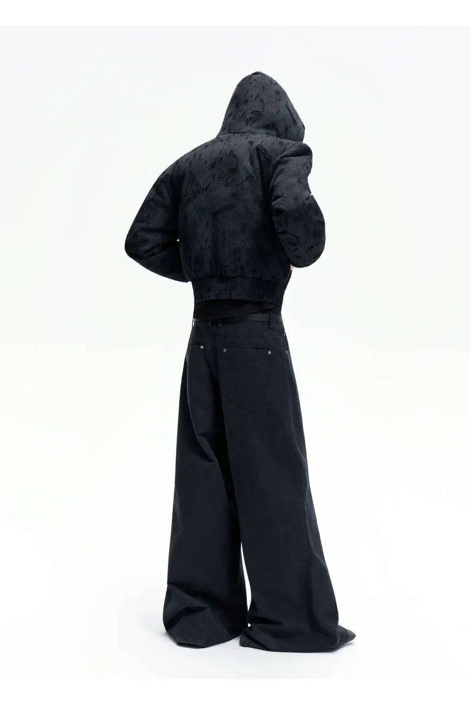 Washed Black Baggy Denim