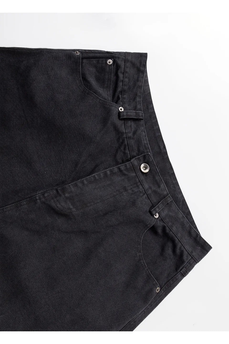 Washed Black Baggy Denim