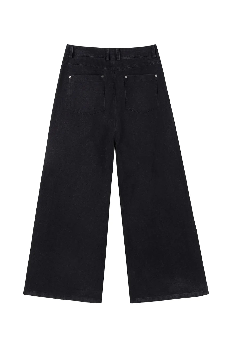 Washed Black Baggy Denim
