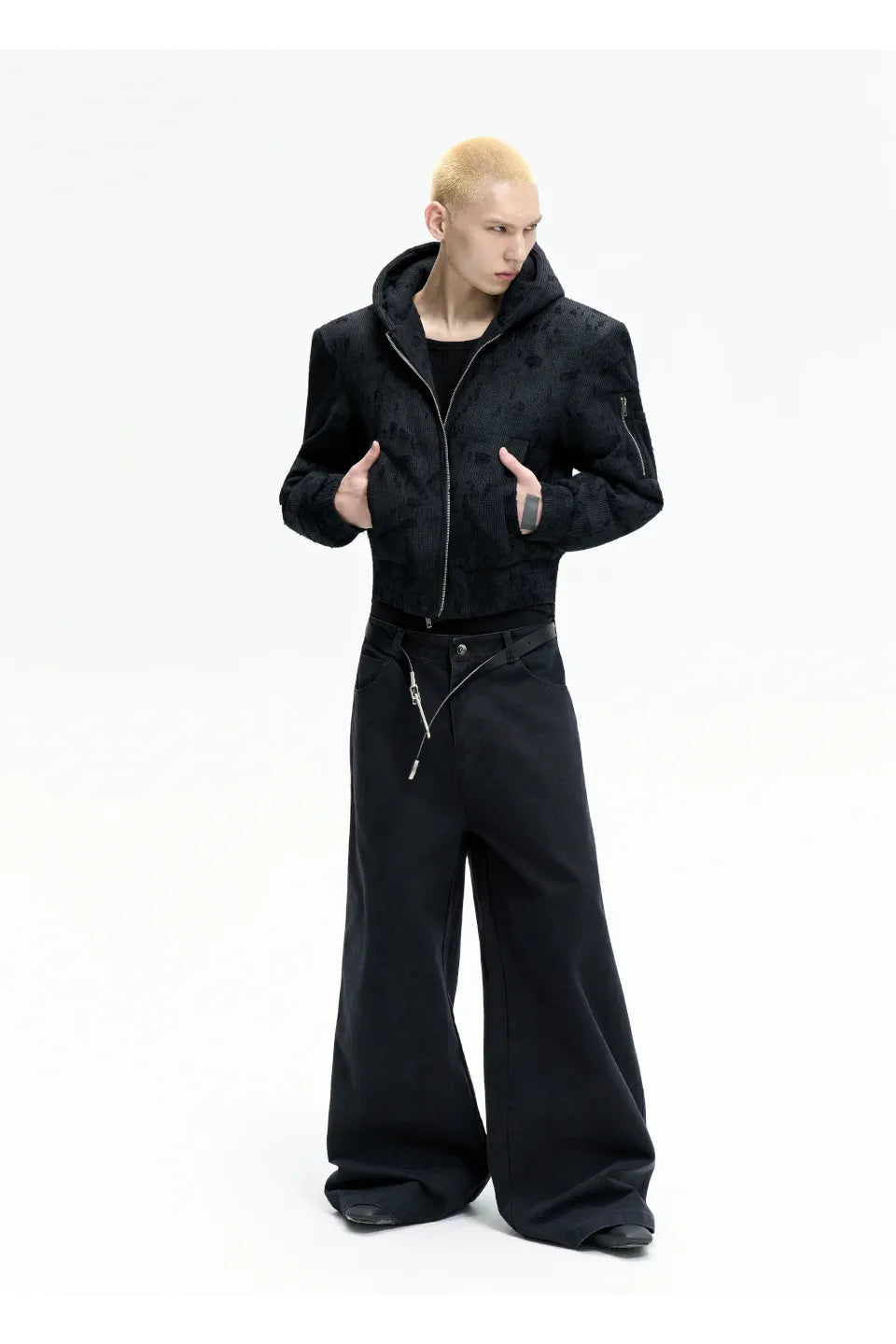 Washed Black Baggy Denim