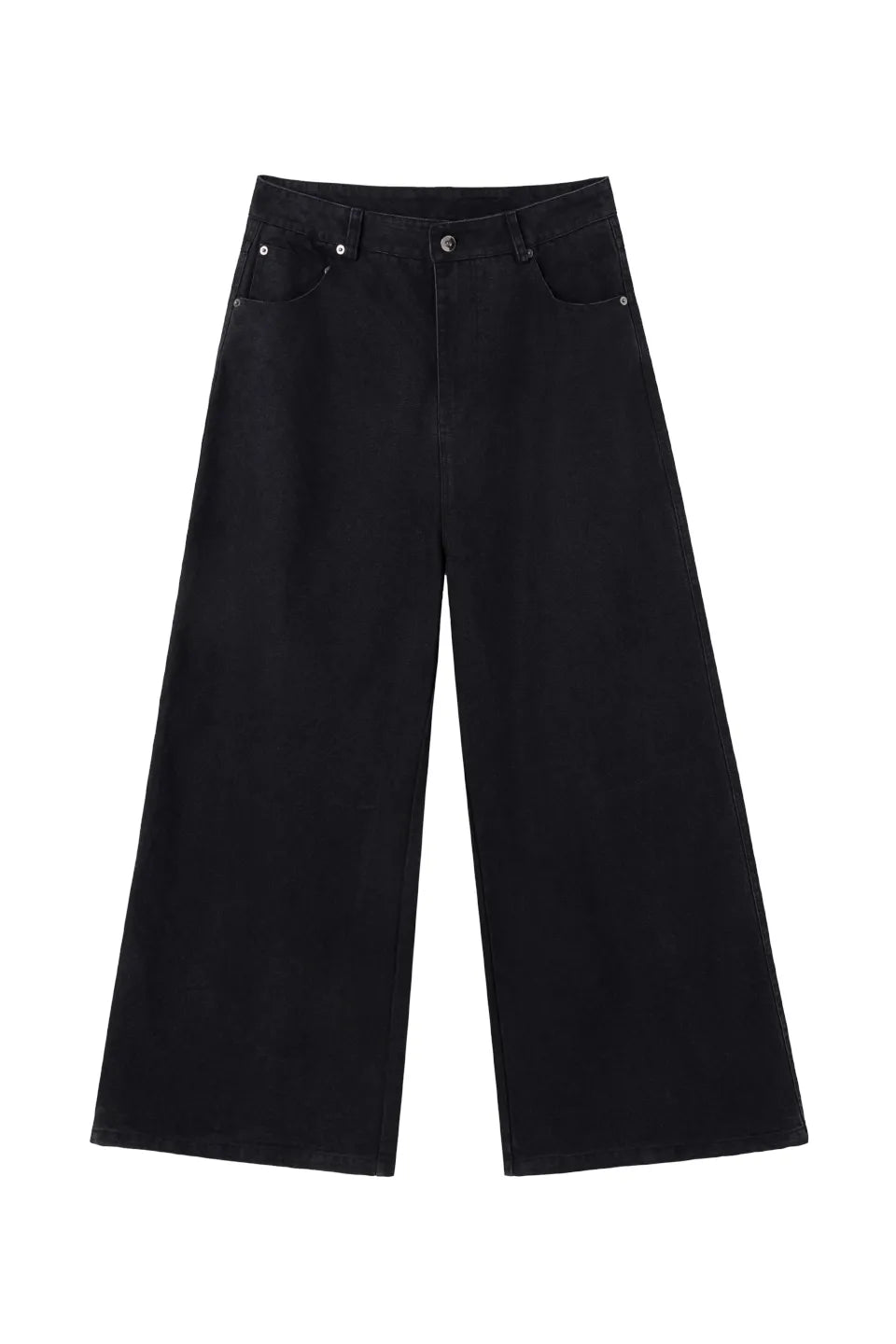 Washed Black Baggy Denim