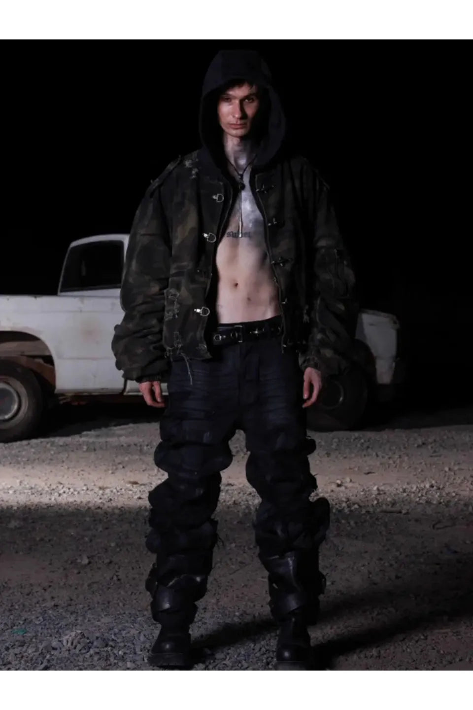 Washed Camouflage Bomber Jacket with Thickened Cotton