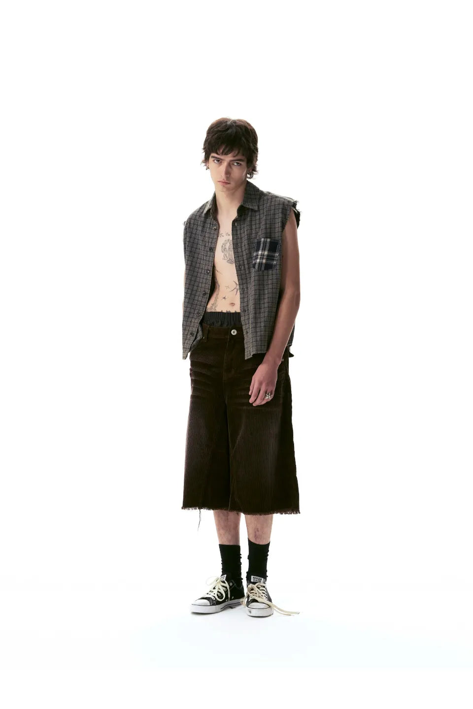 noEmosen | Washed Corduroy Cropped Shorts コーデュロイ ショーツ