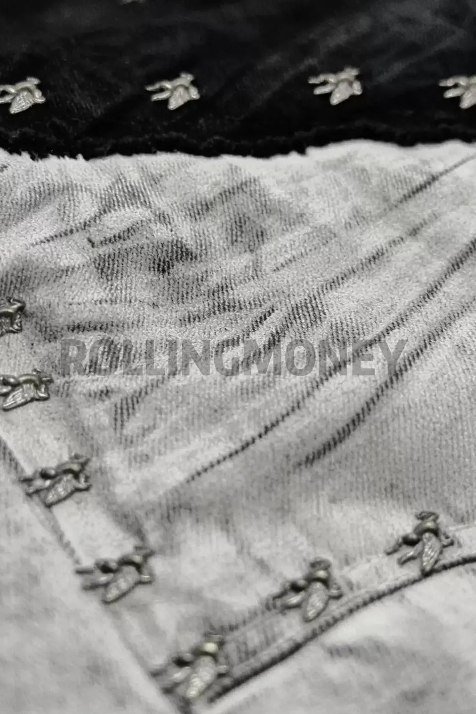 Wax Coated Asymmetric Panel Denim