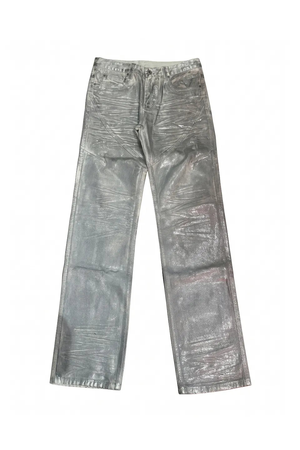 Waxed 3D Whisker Straight Jeans