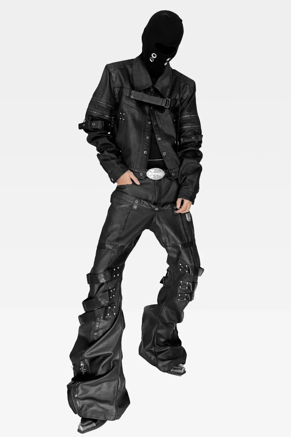 Waxed Coated Detachable Sleeve Denim Jacket