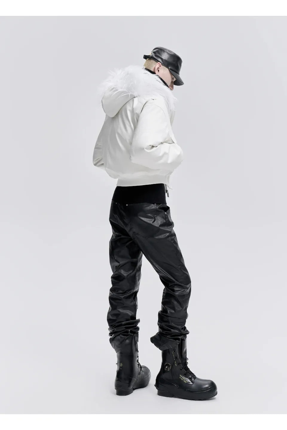 White Fur Parka Down Jacket