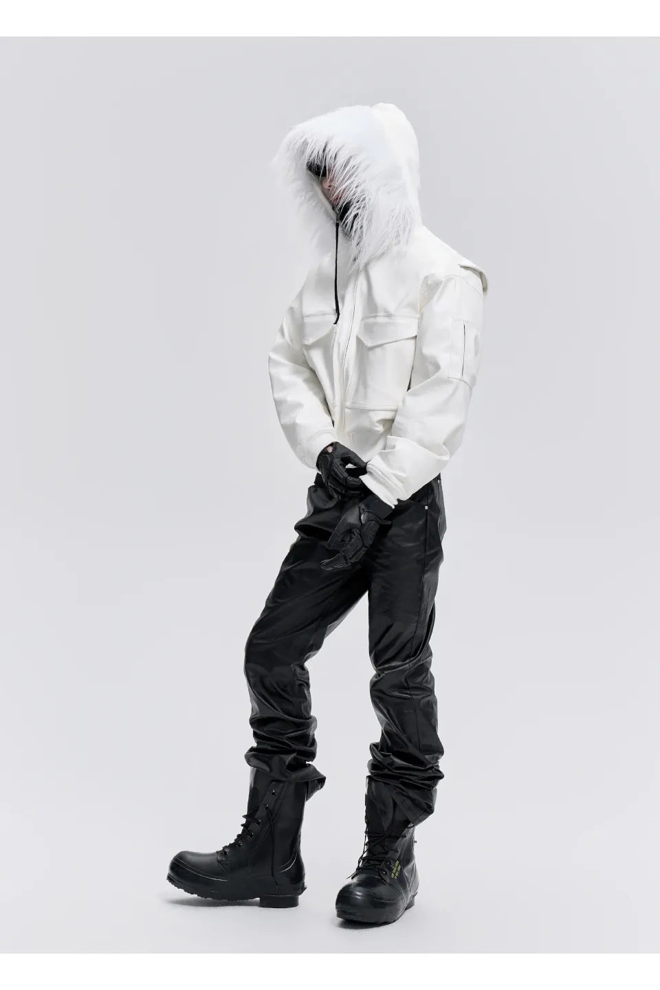 White Fur Parka Down Jacket