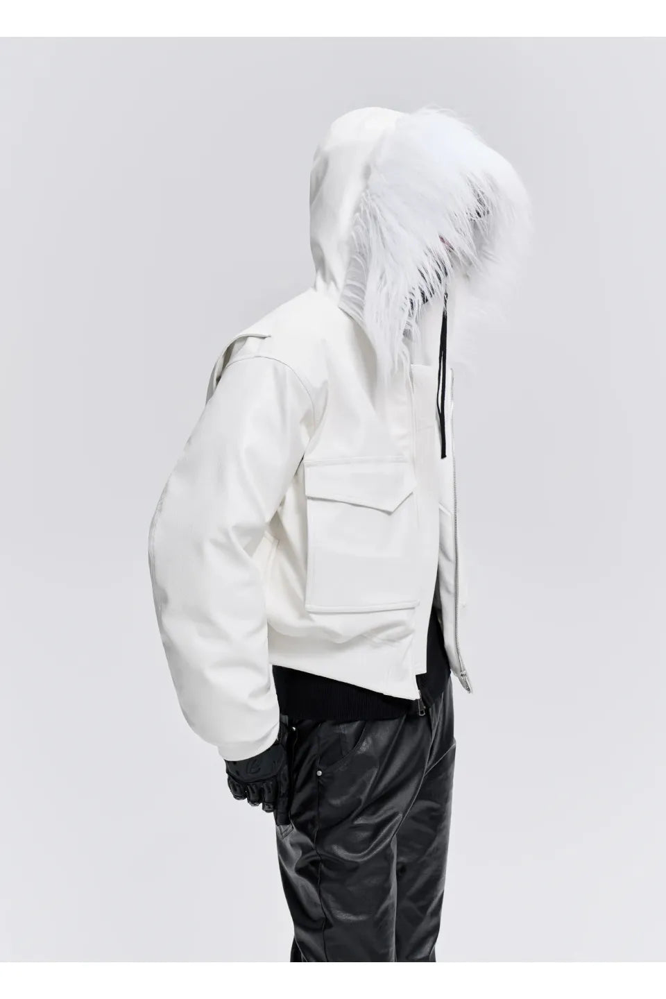 White Fur Parka Down Jacket