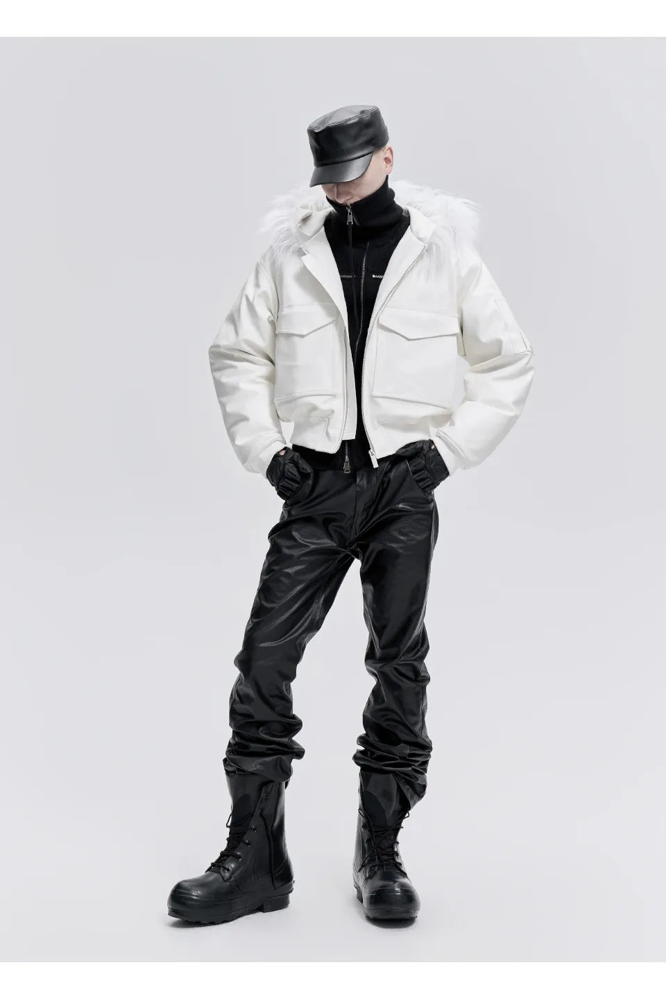White Fur Parka Down Jacket