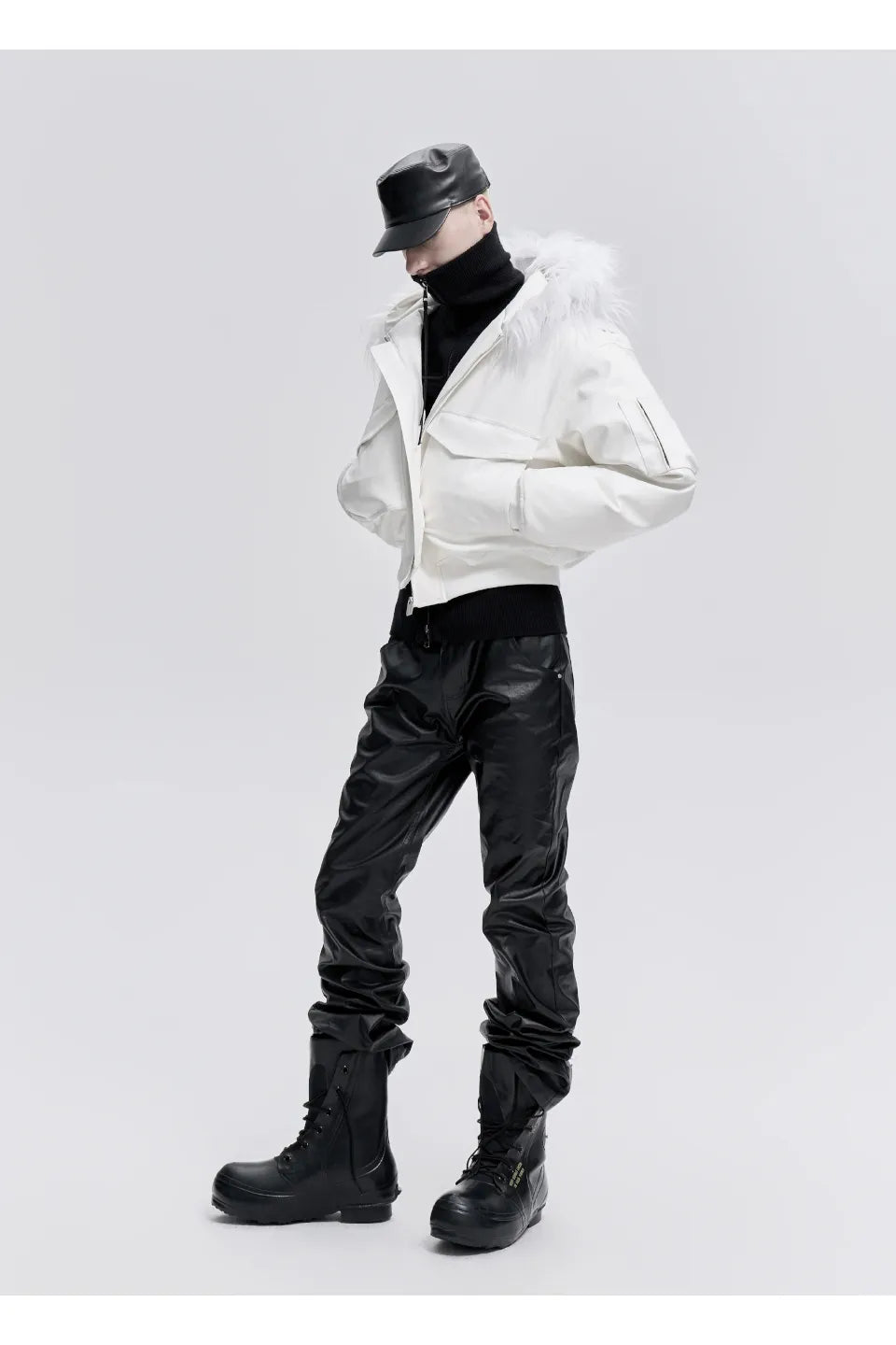 White Fur Parka Down Jacket