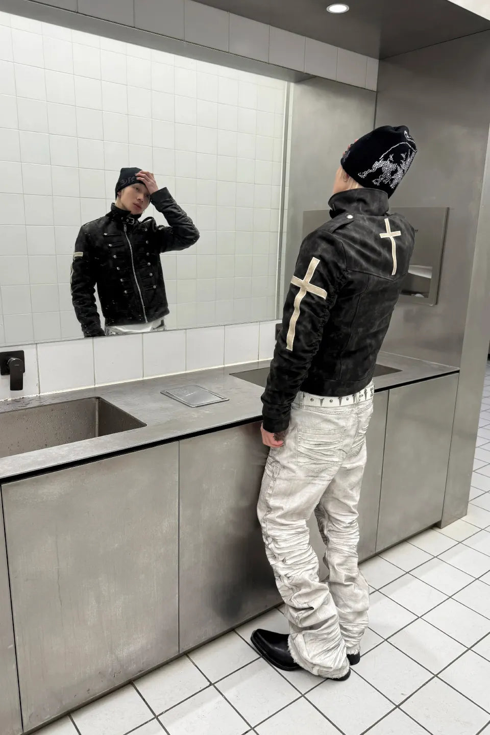 White Tiger Waxed Curve Jeans