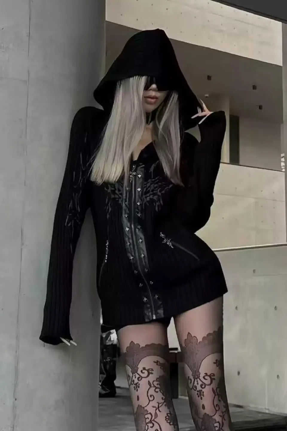 Wizard Hooded Slim Knit Cardigan