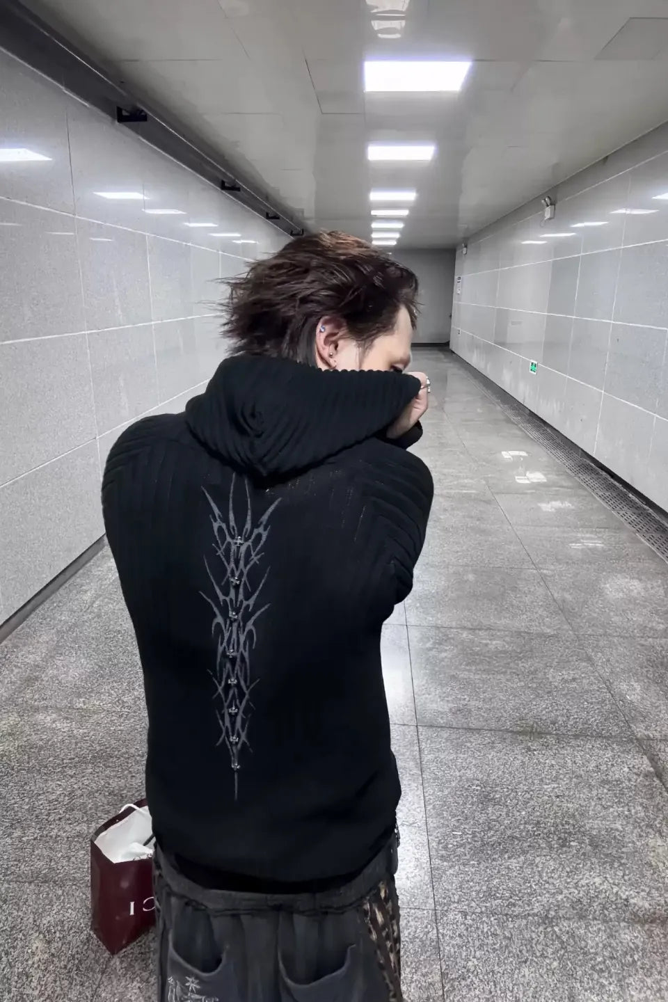 Wizard Hooded Slim Knit Cardigan