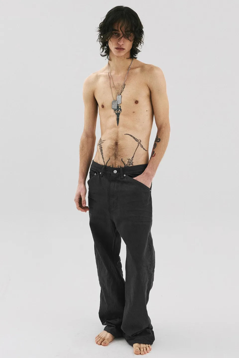 Wrinkled Washed Pants