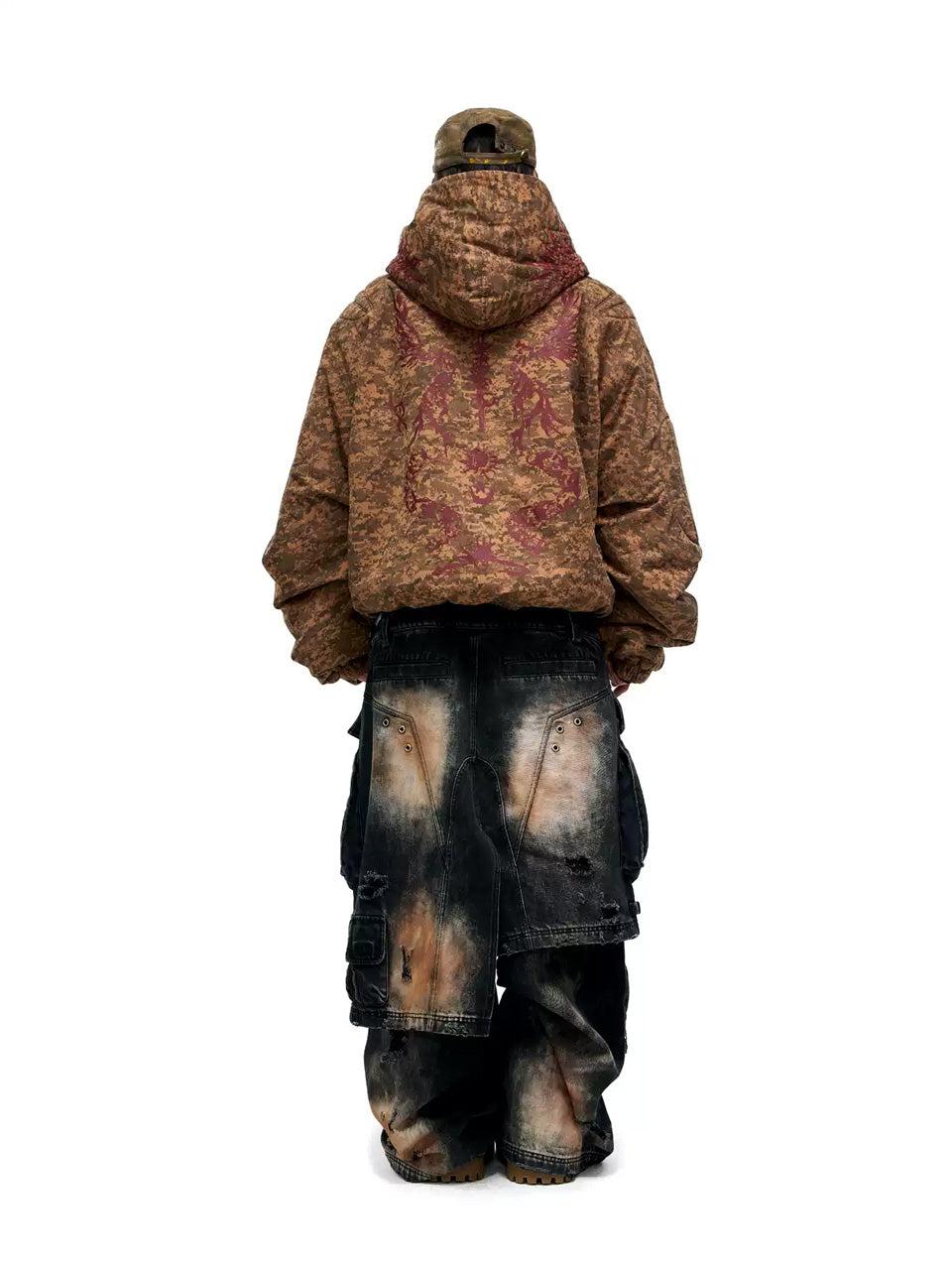 【先行予約】Skirt Dyed Mud Dyed Faded Overalls