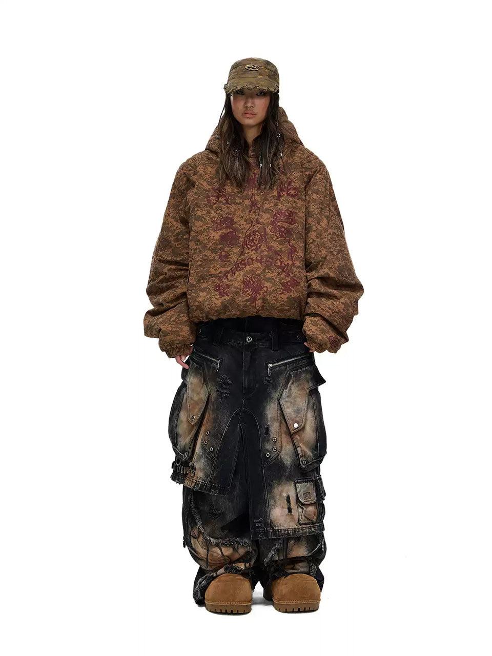 【先行予約】Skirt Dyed Mud Dyed Faded Overalls