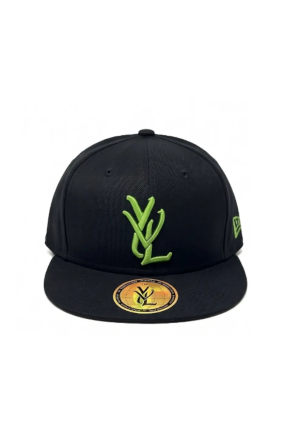 YVL Signature Logo Cap | GREEN ON BLACK
