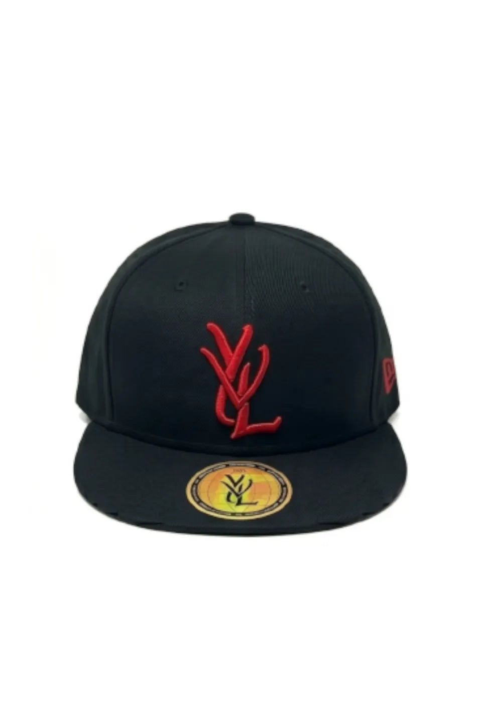 YVL Signature Logo Cap | RED ON BLACK