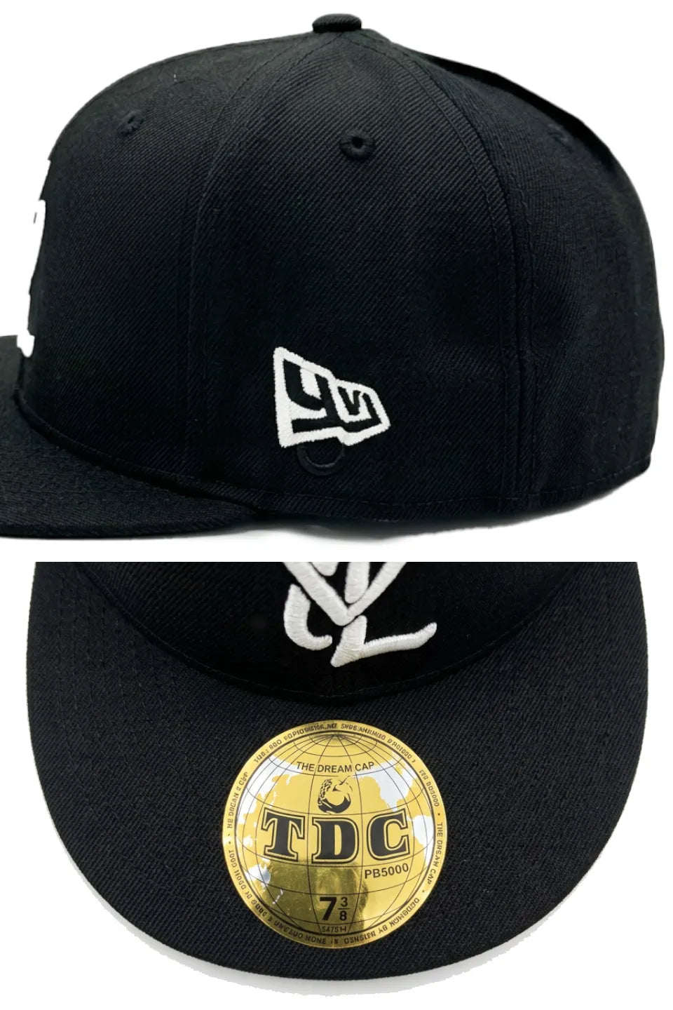 YVL Signature Logo Cap | WHITE ON BLACK