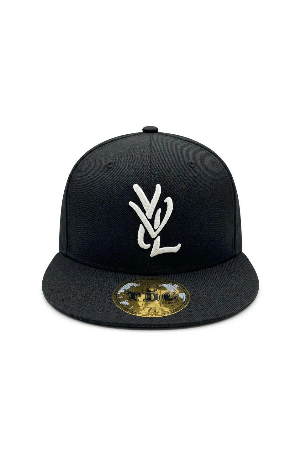 YVL Signature Logo Cap | WHITE ON BLACK