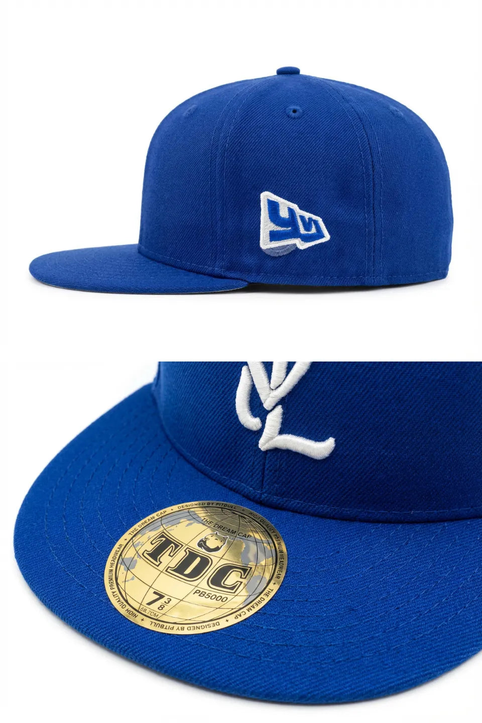 YVL Signature Logo Cap | WHITE ON BLUE