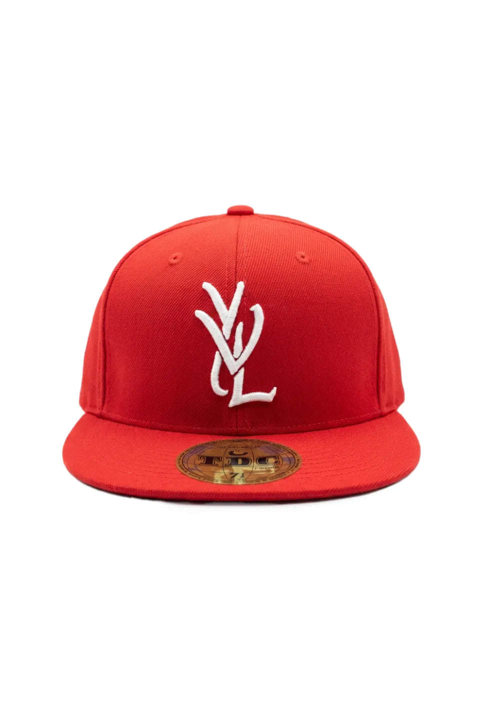 YVL Signature Logo Cap | WHITE ON RED