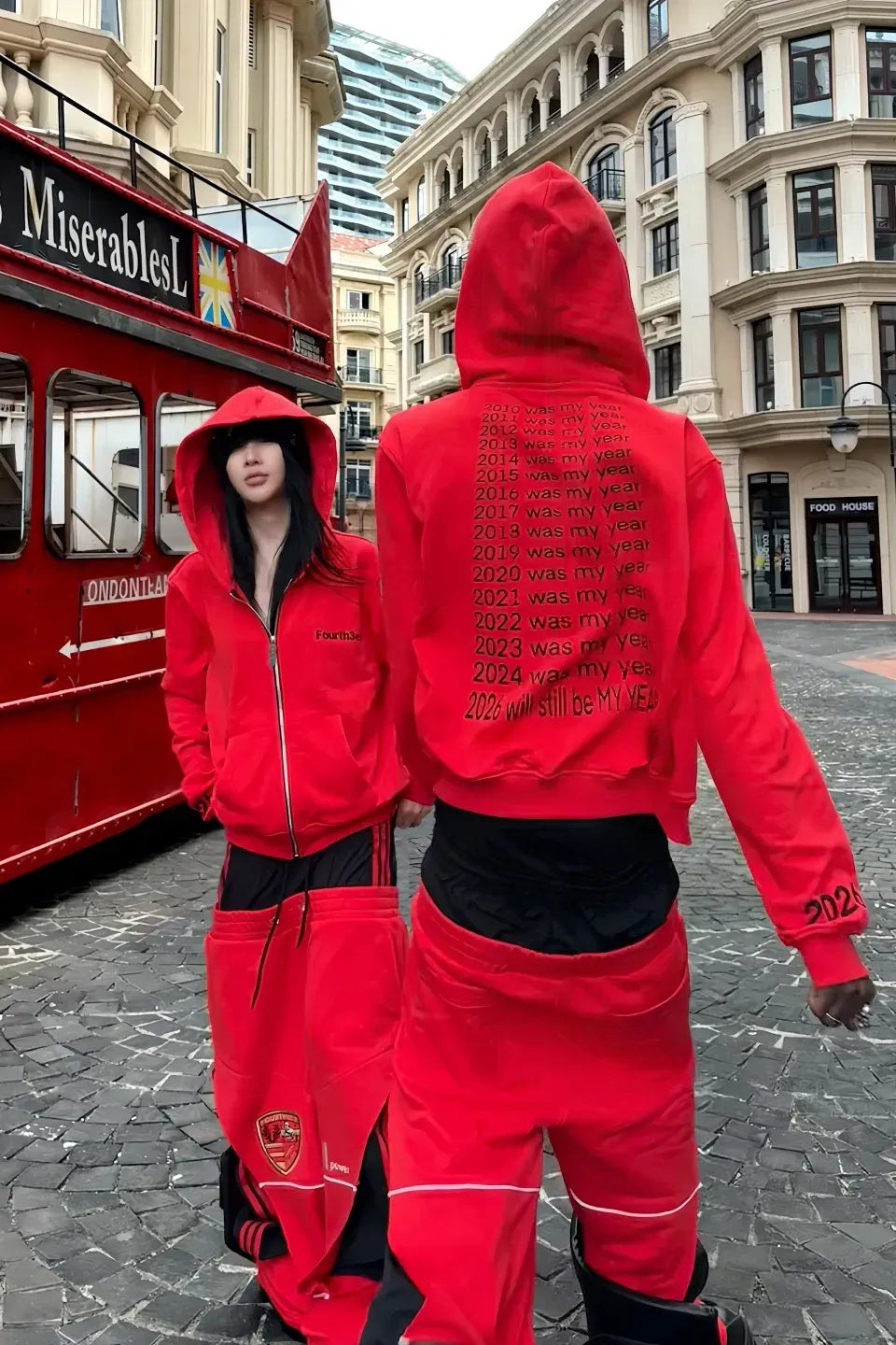 Year by Year Lettering Zip Hoodie