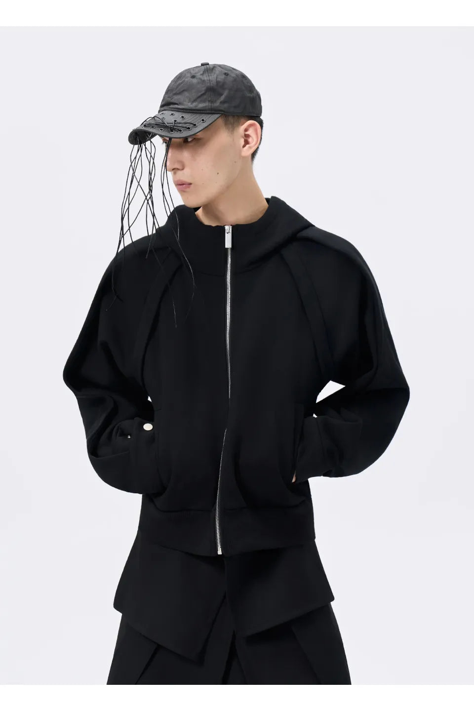 Zip Layered Hooded Jacket
