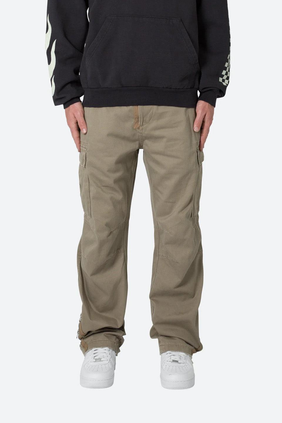 Zipper Denim Cargo Pants