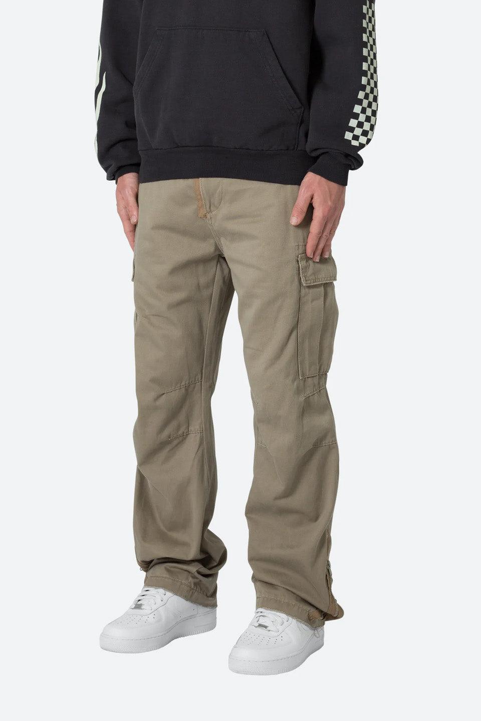 Zipper Denim Cargo Pants