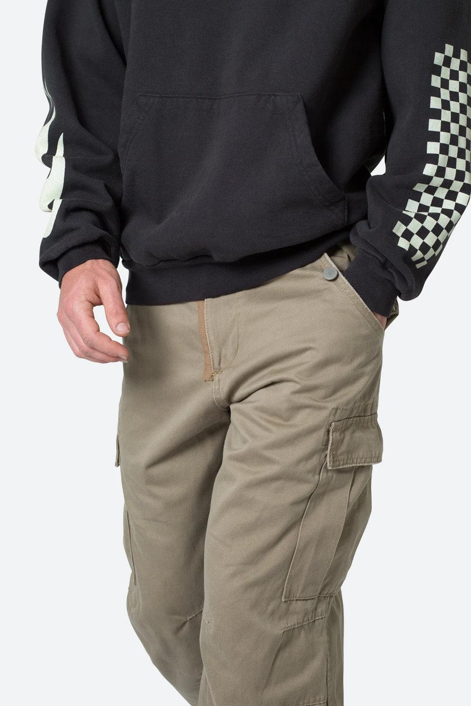 Zipper Denim Cargo Pants