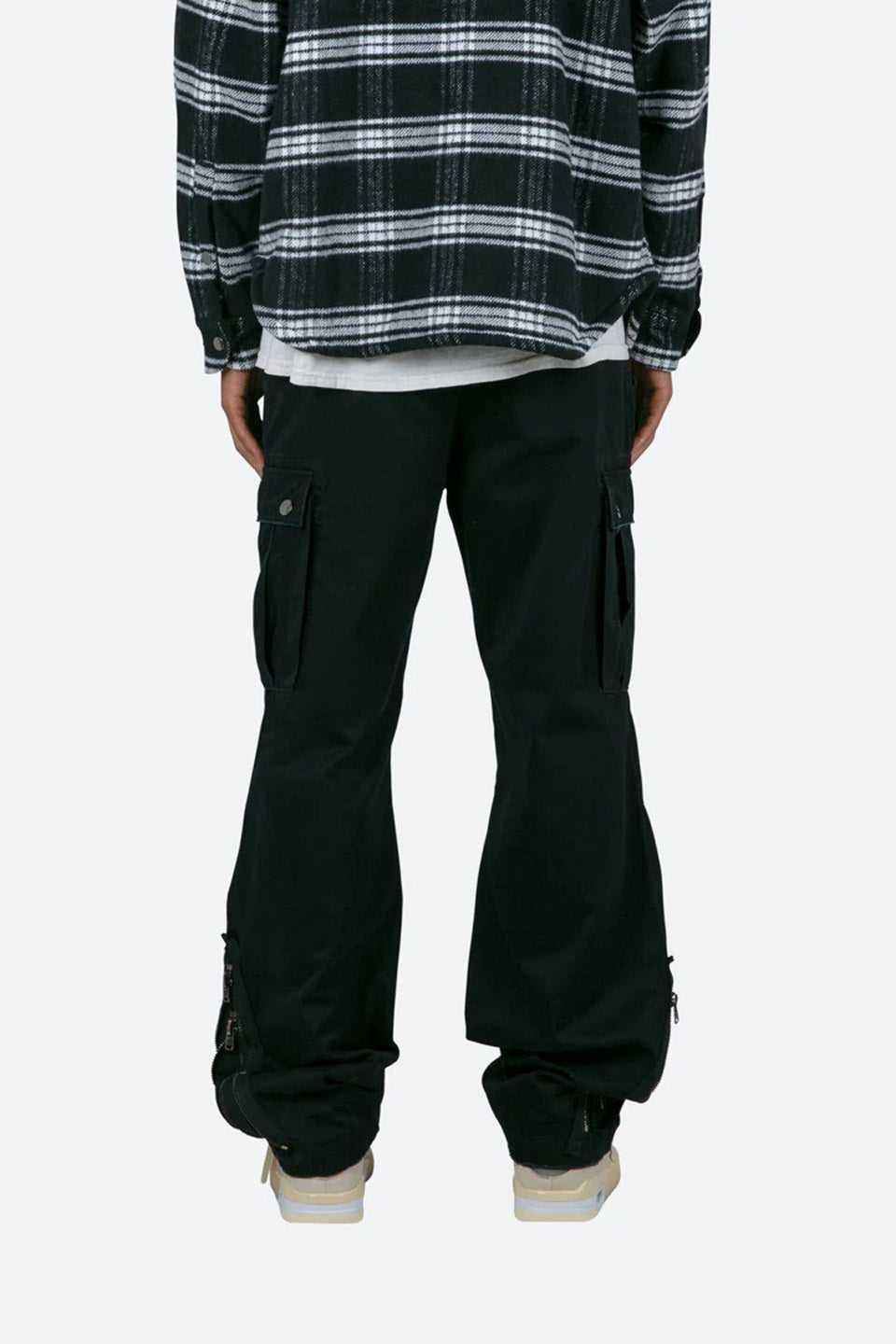 Zipper Denim Cargo Pants