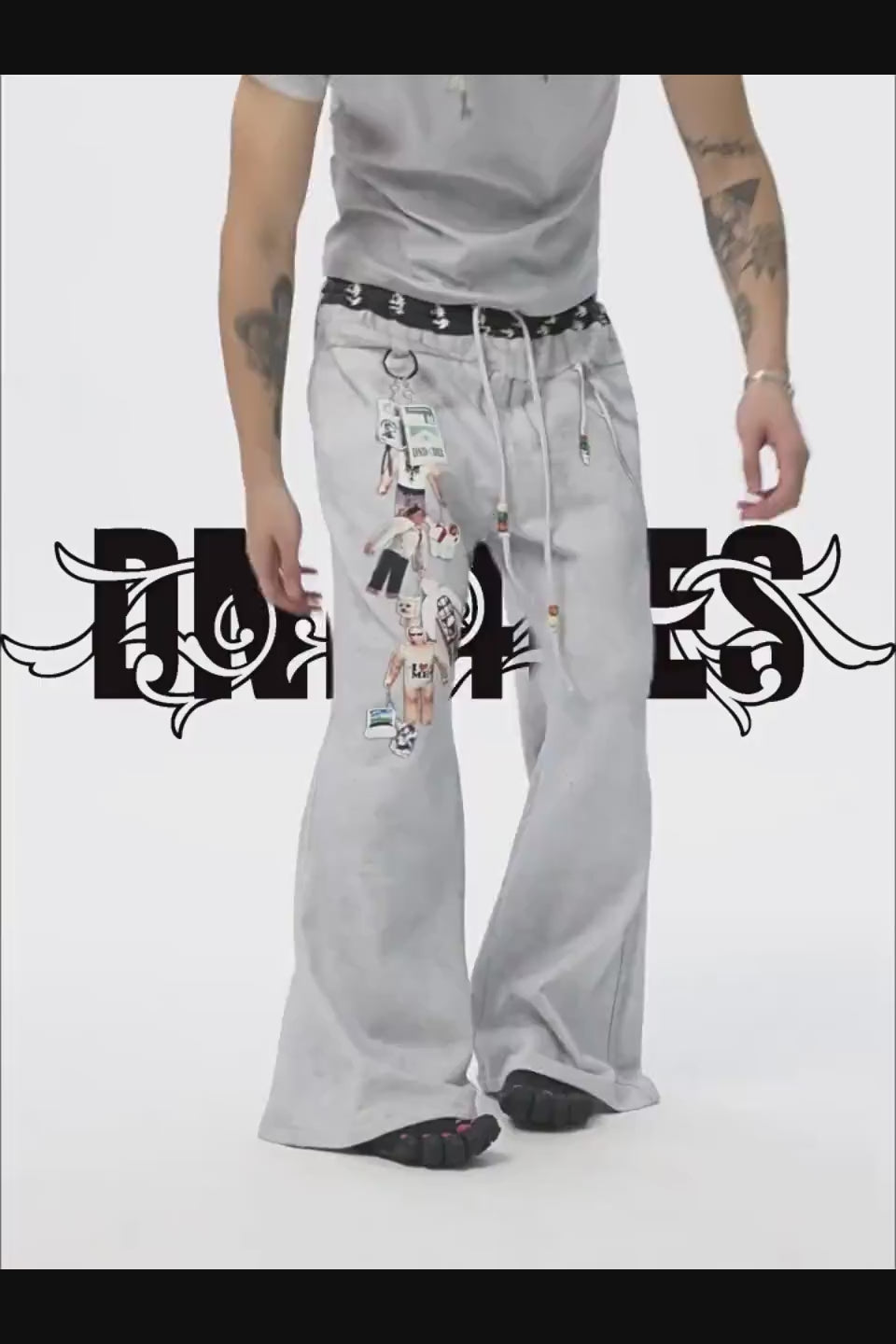 DND4DES | Double Waist Doll Sweat Baggy Pants バギーパンツ