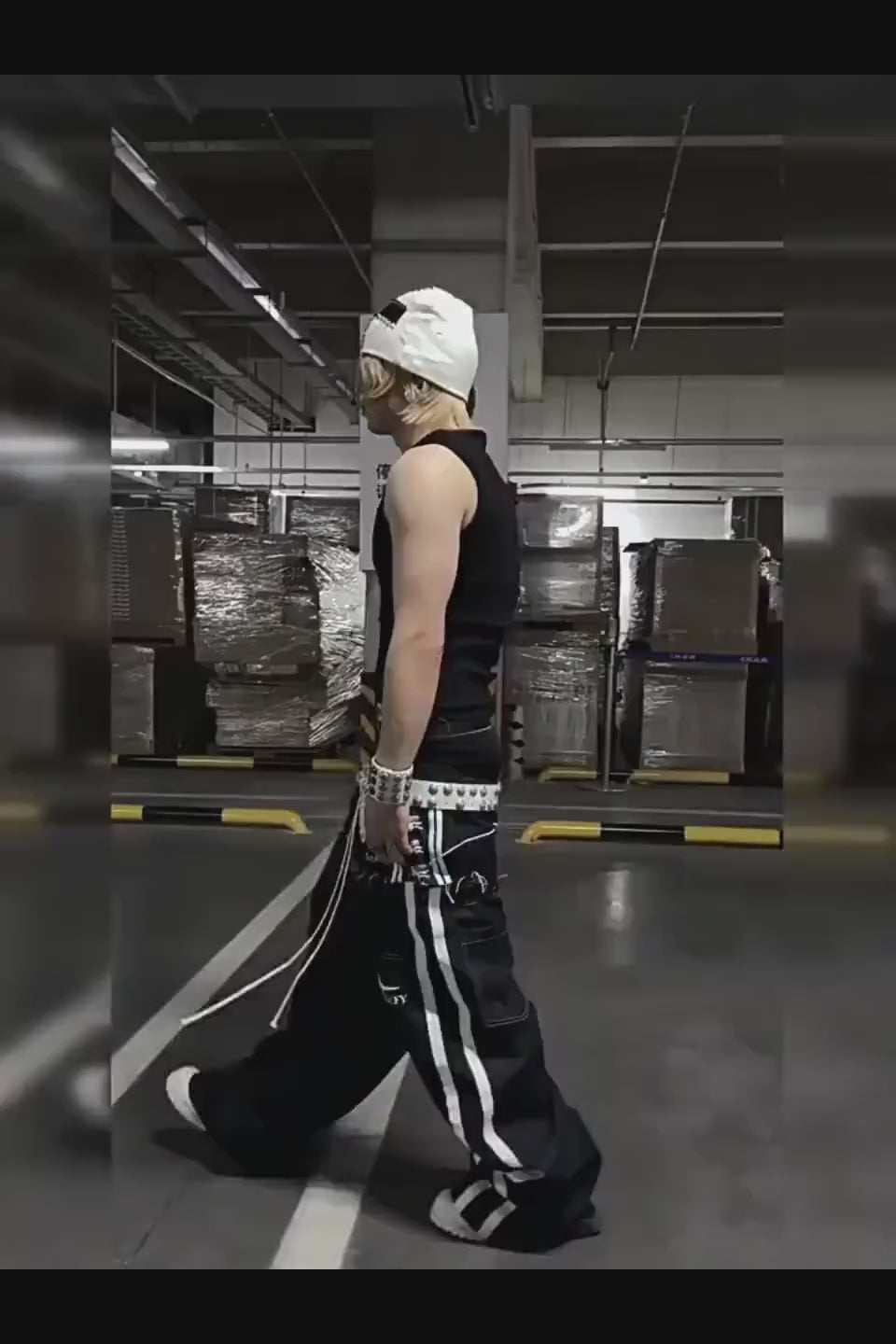 ATA NOTHINGNESS Double Waistband ATA Logo Boxer Brief - 白黒のダブルウエストバンドとブランドロゴが特徴のブラックボクサーパンツ