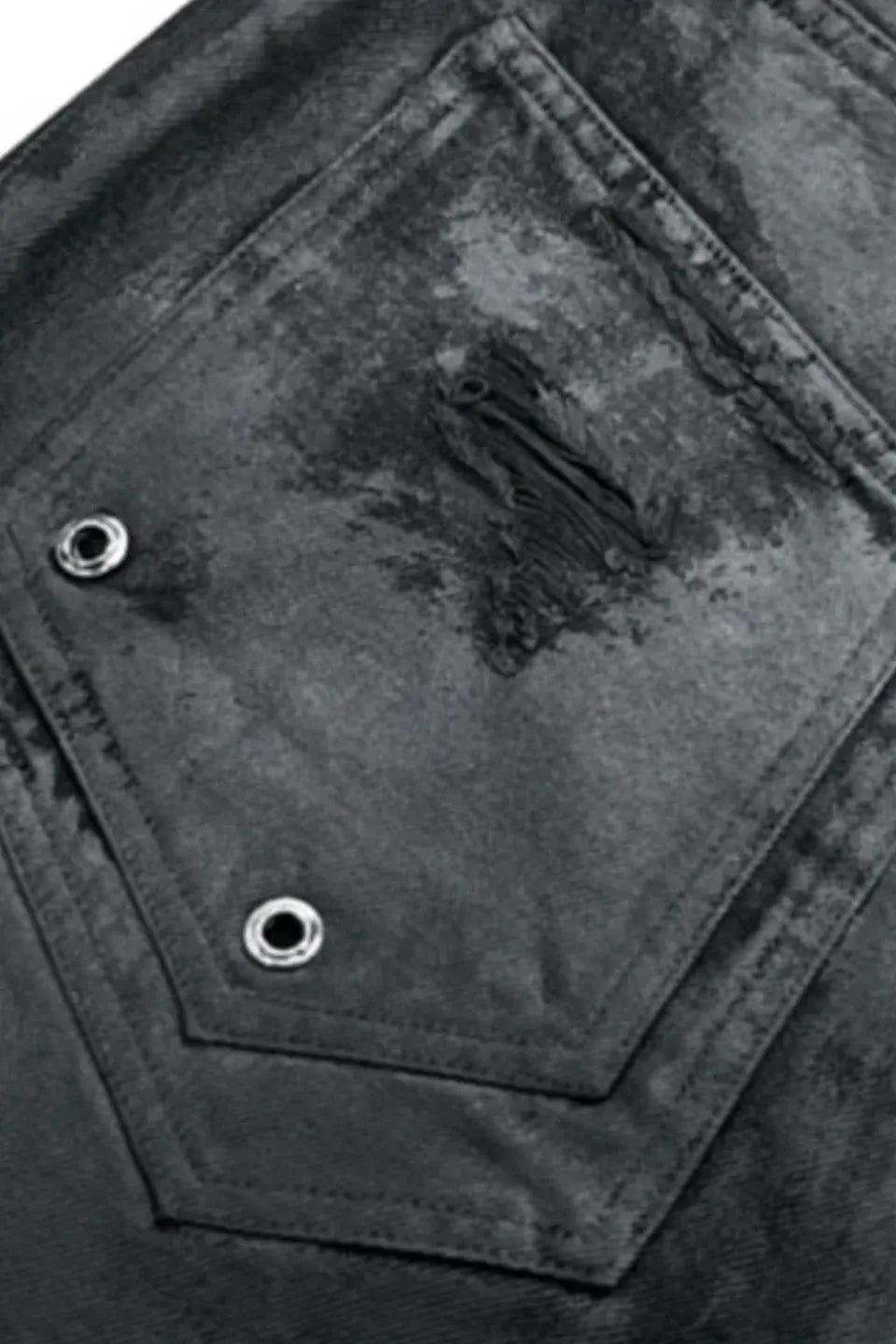 x GOJOYJINNI Armor Patch Distressed Biker Jeans