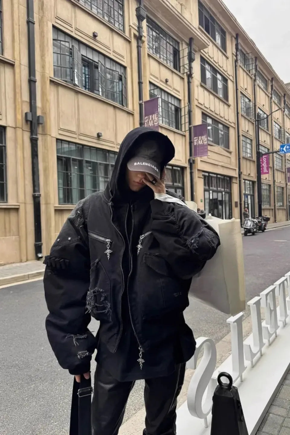 TH4SWE ザフォースウィ｜x GOJOYJINNI Washed Round Shaped Bomber